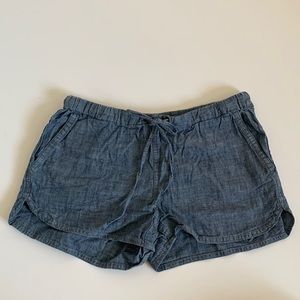 J Crew Chambray Short | Tie-waist